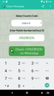 Check & Message Numbers on WhatsApp android App screenshot 2